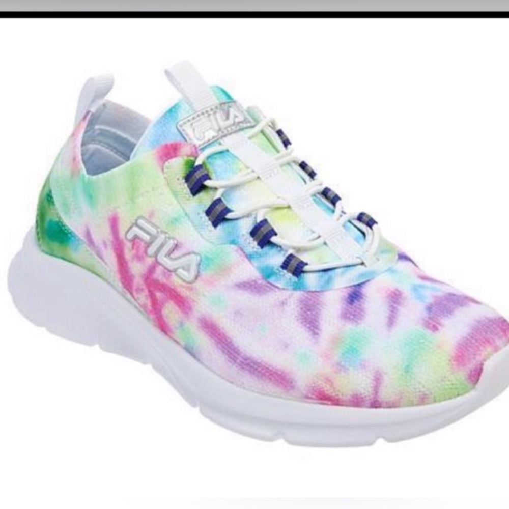 FILA Tie-Dye Slip-On Sneaker - Pastel Pink Blue Green